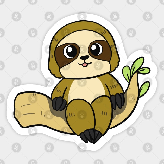 Lazy Sloth Sticker by WildSloths